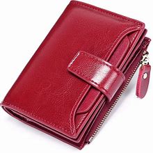 FALAN MULE Small Wallet For Women Genuine Leather Bifold Compact RFID Blocking Small Womens Wallet