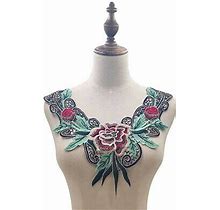 Embroidery Mesh Floral Collar Sew On Applique Corsage Neckline Clothes