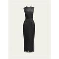 Gabriela Hearst Maslow Sleeveless Sheer Silk Maxi Dress, Black, Women's, 38 It (2 Us), Casual & Work Dresses Maxi Dresses