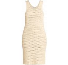 Jil Sander Women's Sleeveless Crocheted Dress - Ivory - Size 0