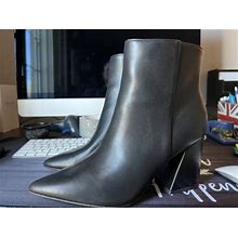 A Day Womens Black Side Zip Boots Size 10 Nwob