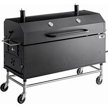 Backyard Pro 554SMOKR60AS 60" Charcoal / Wood Smoker Grill With Adjustable Grates And Dome - Assembled