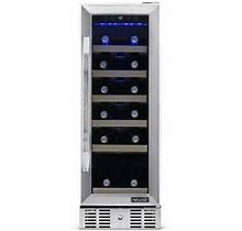 Newair Single Zone 19-Bottle Built-In Compact Size Wine Cooler Fridge With Precision Digital Thermostat - Stainless Steel AWR-190SB ,