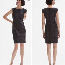 Mm Lafleur Dresses | Mm Lafleur The Sarah 7.0 Jacquard Sheath Dress Size 3X | Color: Black | Size: 3X