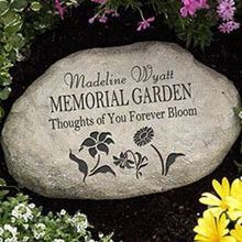 Personalized Memorial Garden Stone - Custom Memorial, Bereavement & Sympathy Gifts