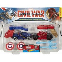 Hot Wheels Marvel Captain America Civil War Armed With Moto Blasters
