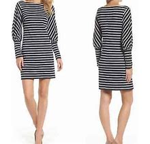Nwt... Vince Camuto Black & White Striped Long Sleeve Dress Size 0