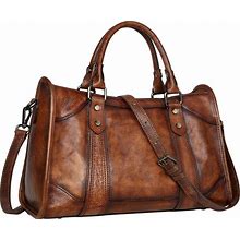 Iswee Satchel Bags For Women Genuine Shoulder Bag Leather Handbags Hobo Crossbody Bags Vintage Purse Tote Bag