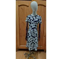 St John Knit Floral A Line Dress Originally $1295 Size 6