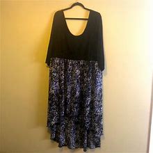 Torrid Dresses | Torrid High Low 3/4 Length Sleeves Dress | Color: Black | Size: 3X
