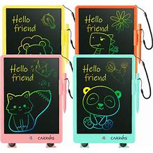CARRVAS LCD Writing Tablet 4 Pack 10 Inch Colorful Doodle Board Drawing Pad For Kids Drawing Board Writing Board Drawing Tablet Educational