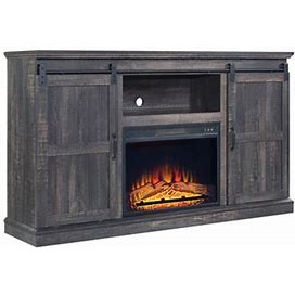 Three Posts™ Kogan TV Stand For Tvs Up To 55" W/ Electric Fireplace Included Wood In Brown | 34.48 H In | Wayfair B4f844ba2352fb4a80b93c1f61cc8e02
