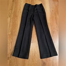 Loft Pants & Jumpsuits | Ann Taylor Loft Womens Laura Black Wide Leg Lined Trouser Dress Pants | Color: Black | Size: 8