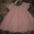 ONE TINY LITTLE Pink Crochet Dress For A Tiny Little Princess!