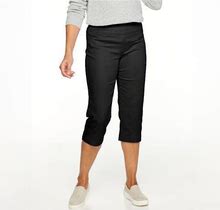 Women's Croft & Barrow® Effortless Stretch Capri Pants, Size: 16, Black