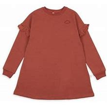 Pouf Little Girl's & Girl's Ruffled Sweatshirt Dress - Cherry - Size 8
