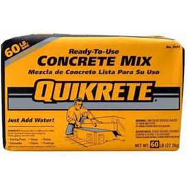Quikrete 110160 High Strength Concrete Mix 4000 Psi 60 Lb.