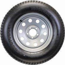 Trailer Tire On Rim ST205/75D15 F78-15 205/75-15 LRC 5 Lug Wheel Silver Mod ,