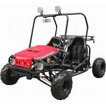 Red-Taotao Jeep Auto Style, Air Cooled, 4-Stroke, 1-Cylinder, Automatic With Reverse