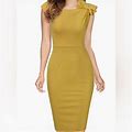 Mmondschein Dresses | Women's Pencil Dress | Color: Gold | Size: Xxl
