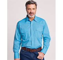 Blair Men's Wrangler® Wrinkle-Resistant Long-Sleeve Shirt - Blue - 2XL