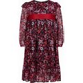 Holly Hastie | Chloe Winter Floral Party Dress, | Silk (Pink, Size 7-8Y) | Maisonette