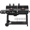 Char-Griller Duo Black Gas And Charcoal Combo Grill With Side Burner | 5050