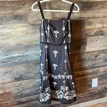 Loft Dresses | Ann Taylor Loft Floral Sequin Dress Ptp: 16 1/2 in W: 14 Inches L: 41 in Approx | Color: Brown/Cream | Size: 4