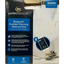 Serta Queen-Mattress Pad Perfect Sleeper Bluetooth Enable Warming Mattress Pad, Queen