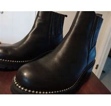 Womens Leather Chunky Sole Boots.