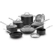 Cuisinart® Chef's Classic™ 14-Pc. Hard Anodized Cookware Set | Black | One Size | Cookware Cookware Sets | Oven Safe|Hard Anodized|Dishwasher Safe
