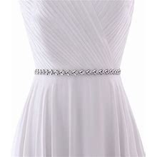 HONGMEI Rhinestone Thin Bridal Belt Wedding Dress Belt Handmade Sash For Bride And Bridesmaid