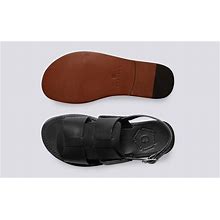 GRENSON Willa 3 Sandals - Black - Flat Sandals Size 7