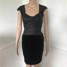 Bebe Dresses | Kardashians Bebe Black Corset Dress Velour | Color: Black | Size: Xs