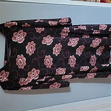 Loft Dresses | Floral Dress | Color: Black/Pink | Size: M