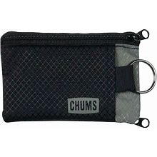 Chums Surfshorts Wallet - Lightweight Zippered Minimalist Wallet With Clear ID Window - Water Resistant With Key Ring