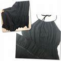 Mossimo Medium Black Dress Halter Crepe Knee Length Cotton