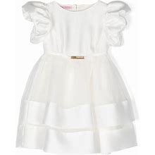 Miss Blumarine Heart Open-Back Dress - White