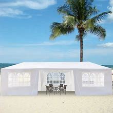 Salonmore 10 X30 Party Wedding Patio Tent W/7 Canopy Gazebo Pavilion Event White
