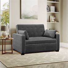Serta Monroe Queen Size Convertible Sleeper Sofa Polyester In Gray | 39.6 H X 72.6 W X 78 D In | Wayfair 7995B7406ce09357670bae57791e734a