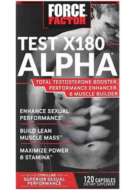 Force Factor, Test X180 Alpha, Total Testosterone Booster, 120 Capsules, FOA-01034