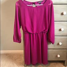 Express Dresses | Express Dress With Sheer Sleeves | Color: Pink | Size: S