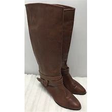 Womens Unisa Tall Riding Boots Size 5.5 B Camel Brown Leather Brazil