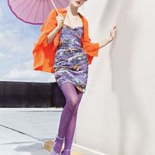 Bcbgmaxazria Dresses | Bcbg Kameron Watercolor Ruched Bodycon Dress Sz. O | Color: Blue/Purple | Size: 0