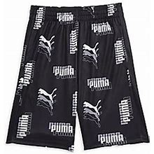 Puma Boy's Power Pack Monogram Print Shorts - Black - Size XL (18-20)