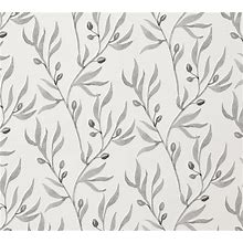 Olive Wallpaper, Gray | Pottery Barn