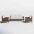 Birch Lane™ Gabor Outdoor Wicker 3-Piece Sofa Set - Outdoor Seating Groups In Brown | Size 33.0 H X 75.75 W X 29.5 D In | DFIE2505