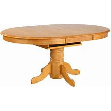 Sunset Trading Oak Selections 66" Oval Extendable Wood Dining Table In Oak