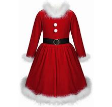 Us Girls Mrs Santa Claus Costumes Faux Fur Christmas Dress Princess