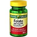 Spring Valley Folate 666 Mcg DFE (Folic Acid 400 Mcg) 250 Tablets